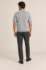 Men’s 100% Pure Wool Short-Sleeve Crew-Neck Jumper