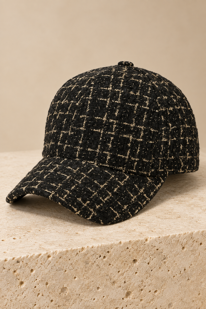 Men’s Textured Baseball Cap with Curved Brim