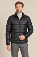 Men’s Lightweight Down Puffer Jacket with Stand Collar