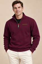 Men’s Half-Zip Sweatshirt with Stand Collar