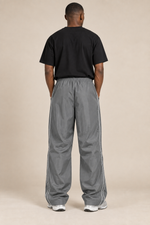 Men’s Wide-Leg Casual Trousers with Contrast Side Piping