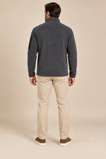 Men’s Full-Zip Fleece Jacket with Stand Collar and Zip Pockets