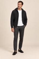 Men’s 100% Cashmere Full-Zip Knitted Hoodie
