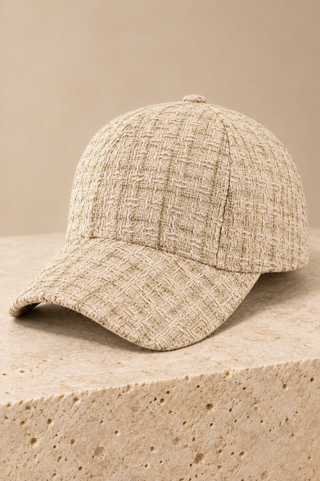 Men’s Textured Baseball Cap with Curved Brim