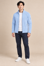 Men’s Full-Zip Fleece Jacket with Stand Collar and Zip Pockets