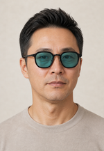 Men's Geometric Sunglasses with Angular Frame
