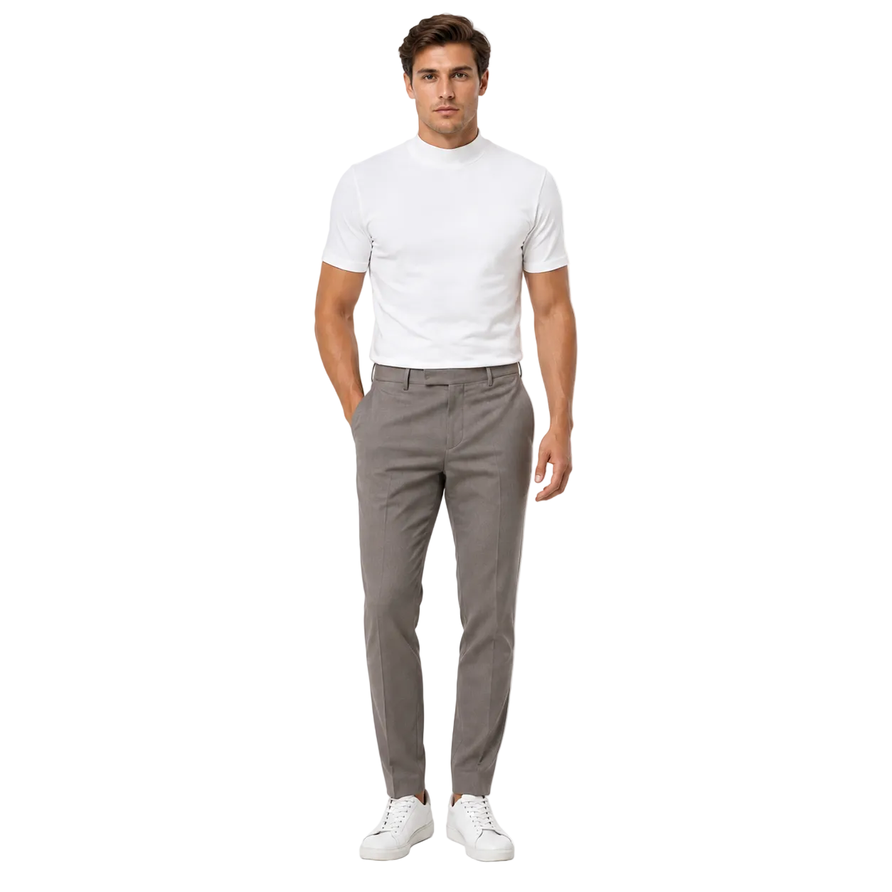 Comfortable T-shirt for everyday wear – Short-sleeved, round-neck T-shirt for men