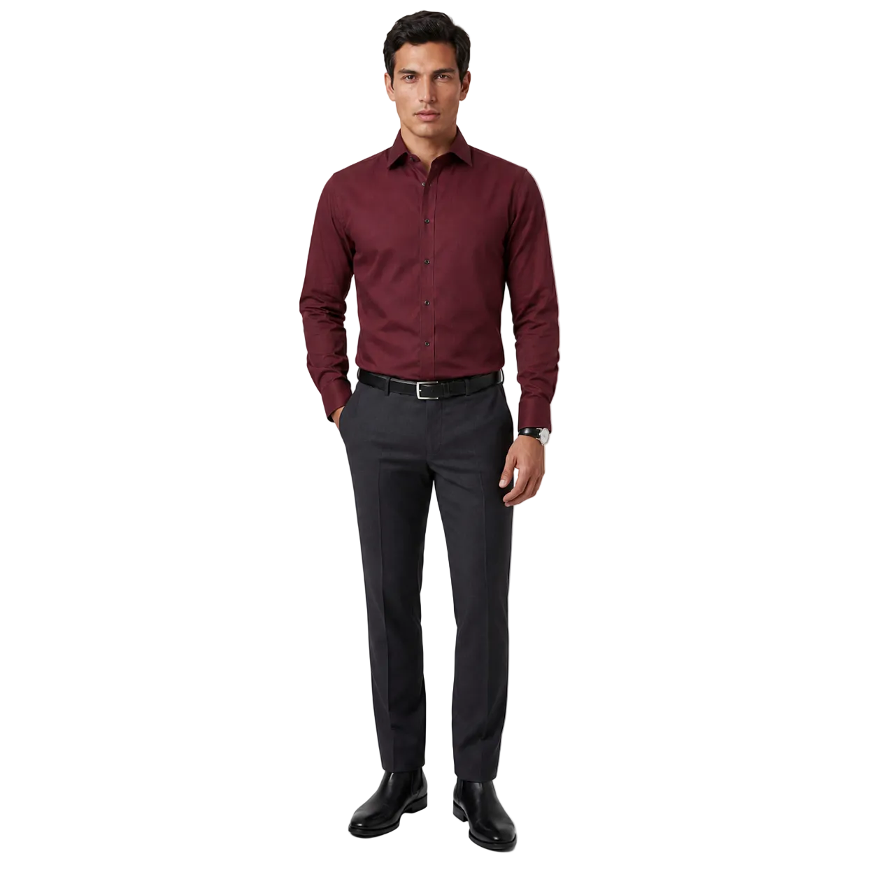 Fitted shirt for work and everyday wear – Men’s shirt with a classic collar