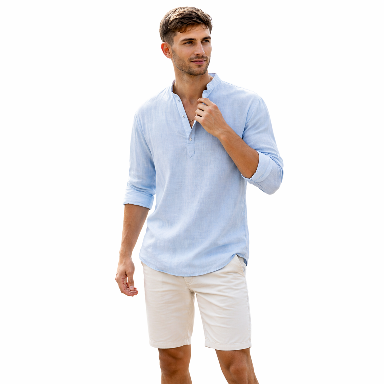 Lightweight Henley T-shirt for summer and leisure – Men’s T-shirt