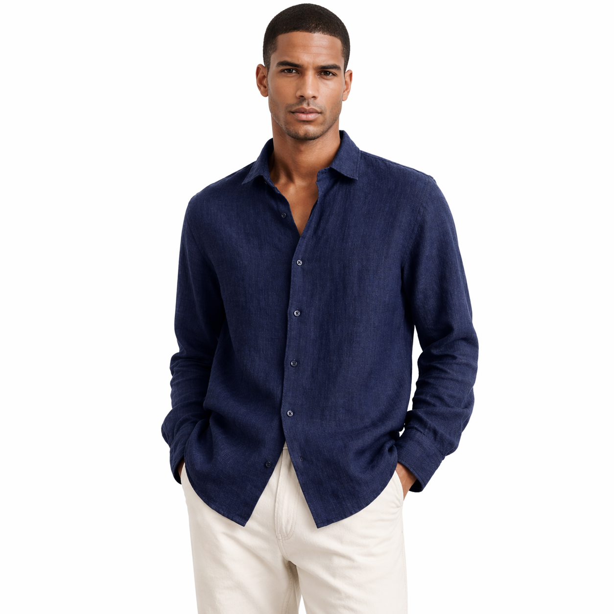 Lightweight long-sleeved shirt for summer and leisure – Breathable shirt for men