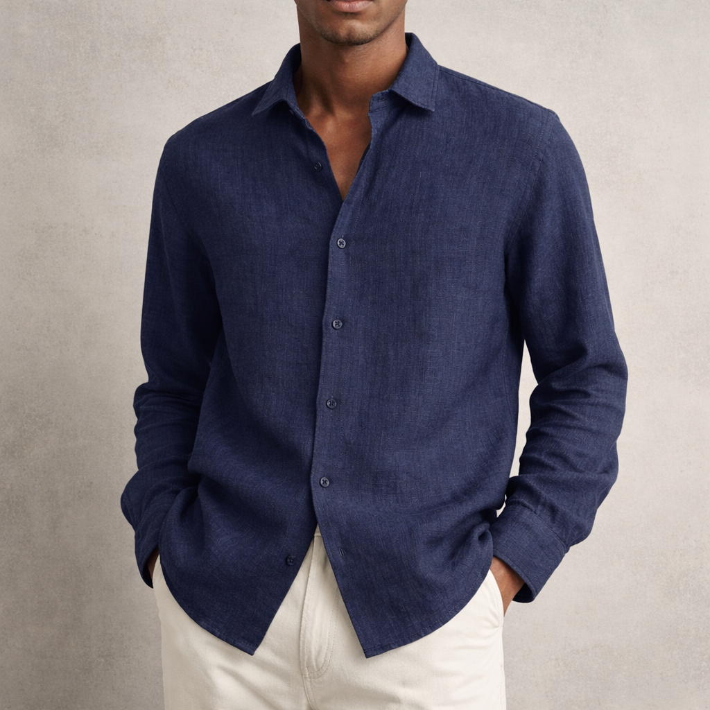 Lightweight long-sleeved shirt for summer and leisure – Breathable shirt for men