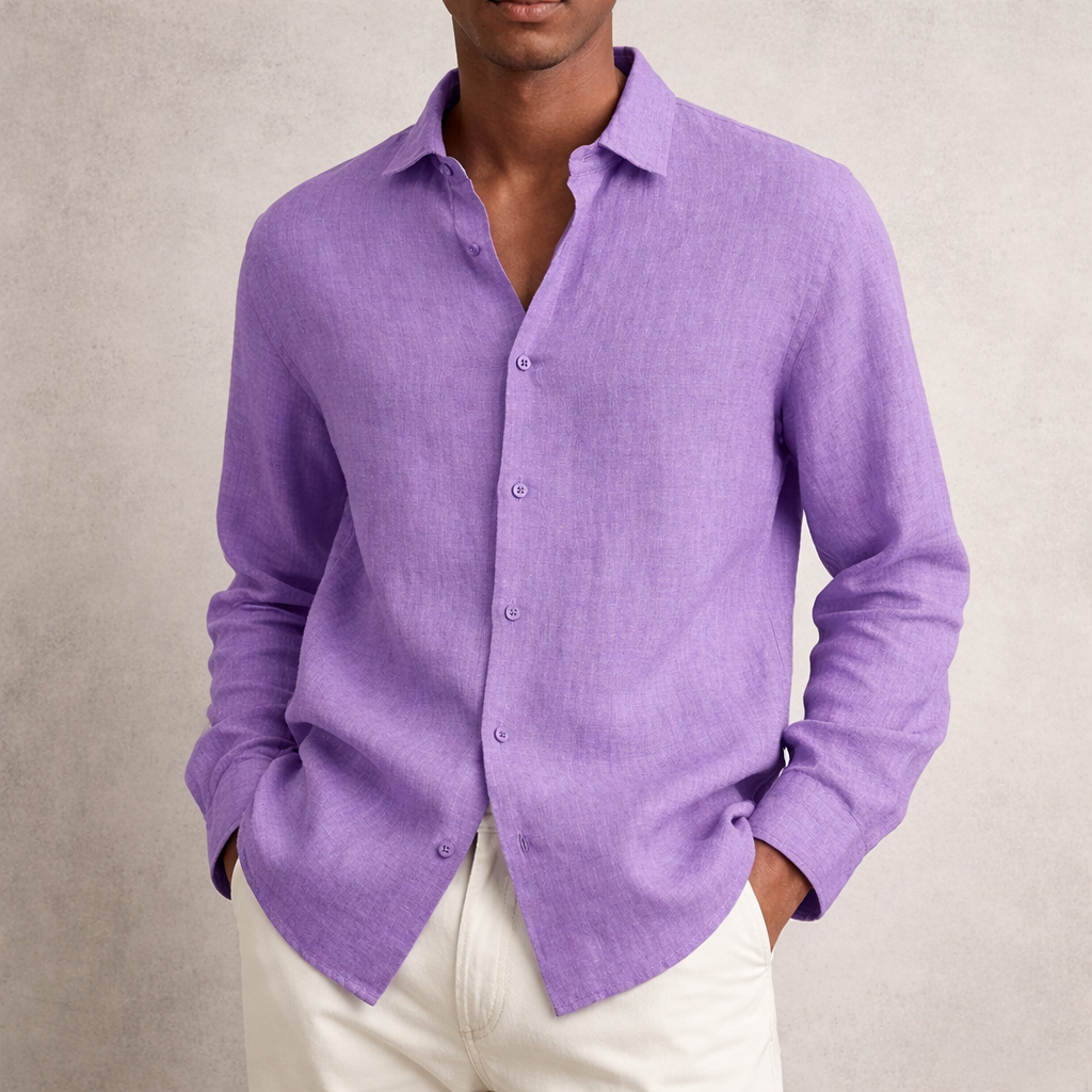 Lightweight long-sleeved shirt for summer and leisure – Breathable shirt for men