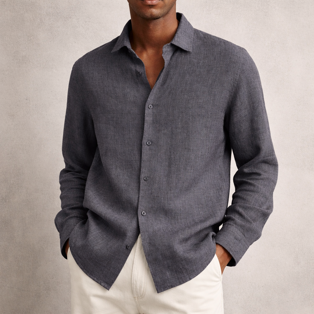 Lightweight long-sleeved shirt for summer and leisure – Breathable shirt for men