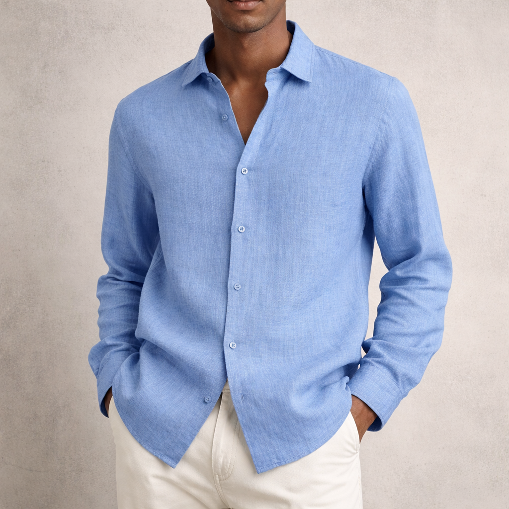 Lightweight long-sleeved shirt for summer and leisure – Breathable shirt for men