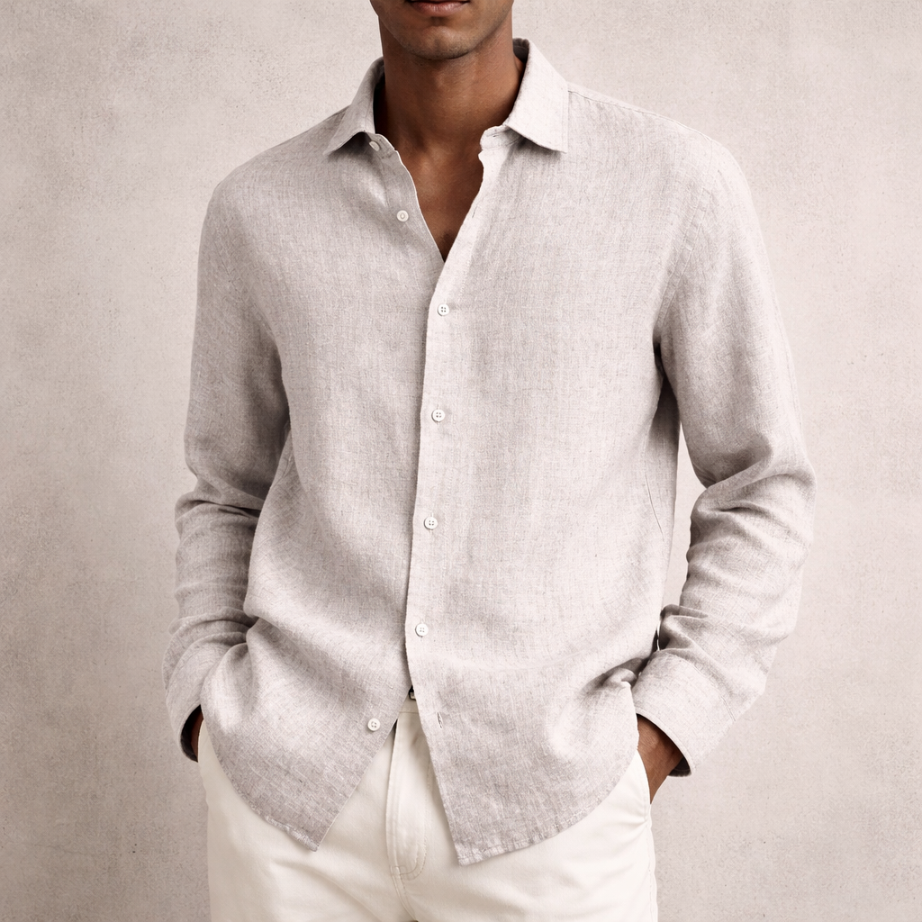 Lightweight long-sleeved shirt for summer and leisure – Breathable shirt for men