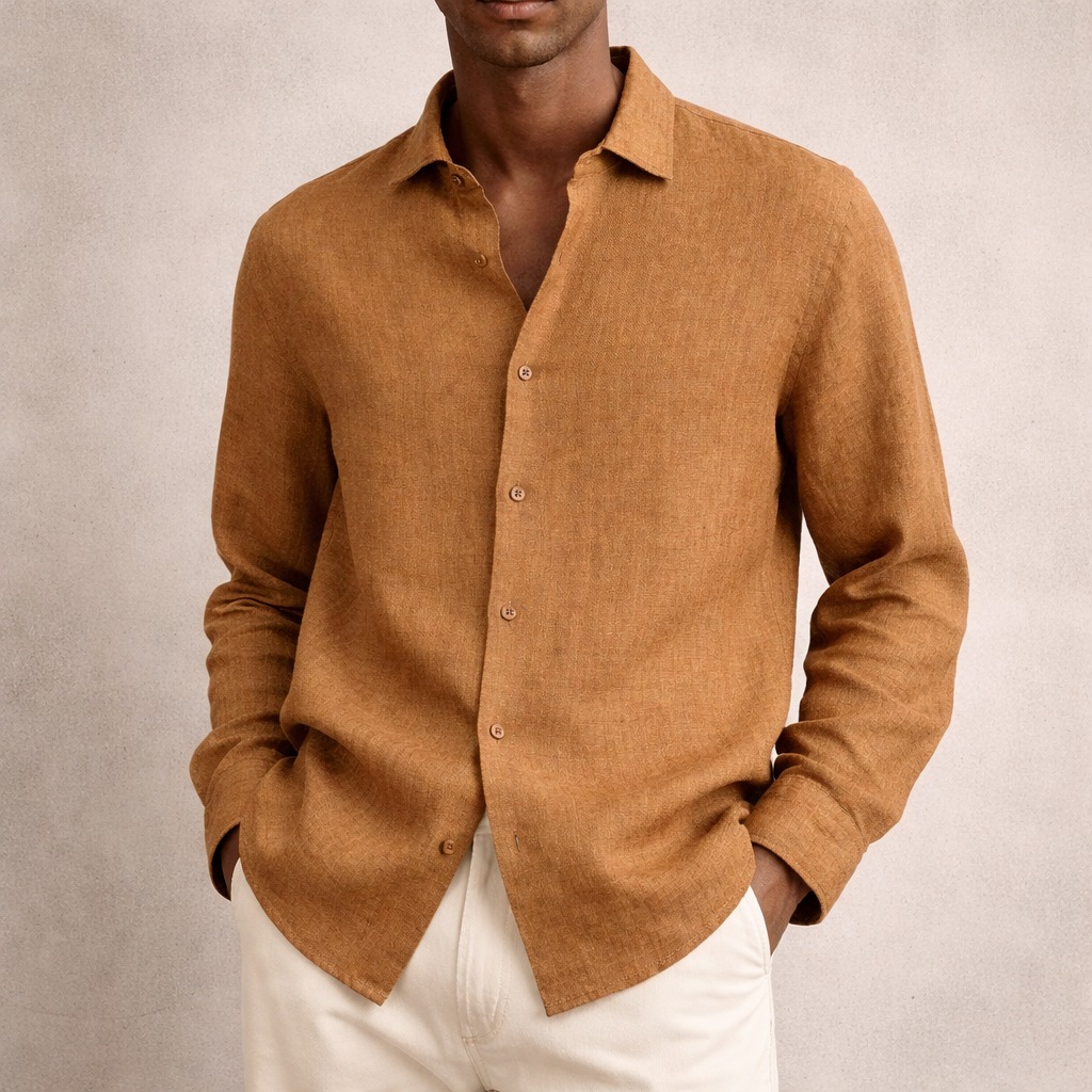 Lightweight long-sleeved shirt for summer and leisure – Breathable shirt for men