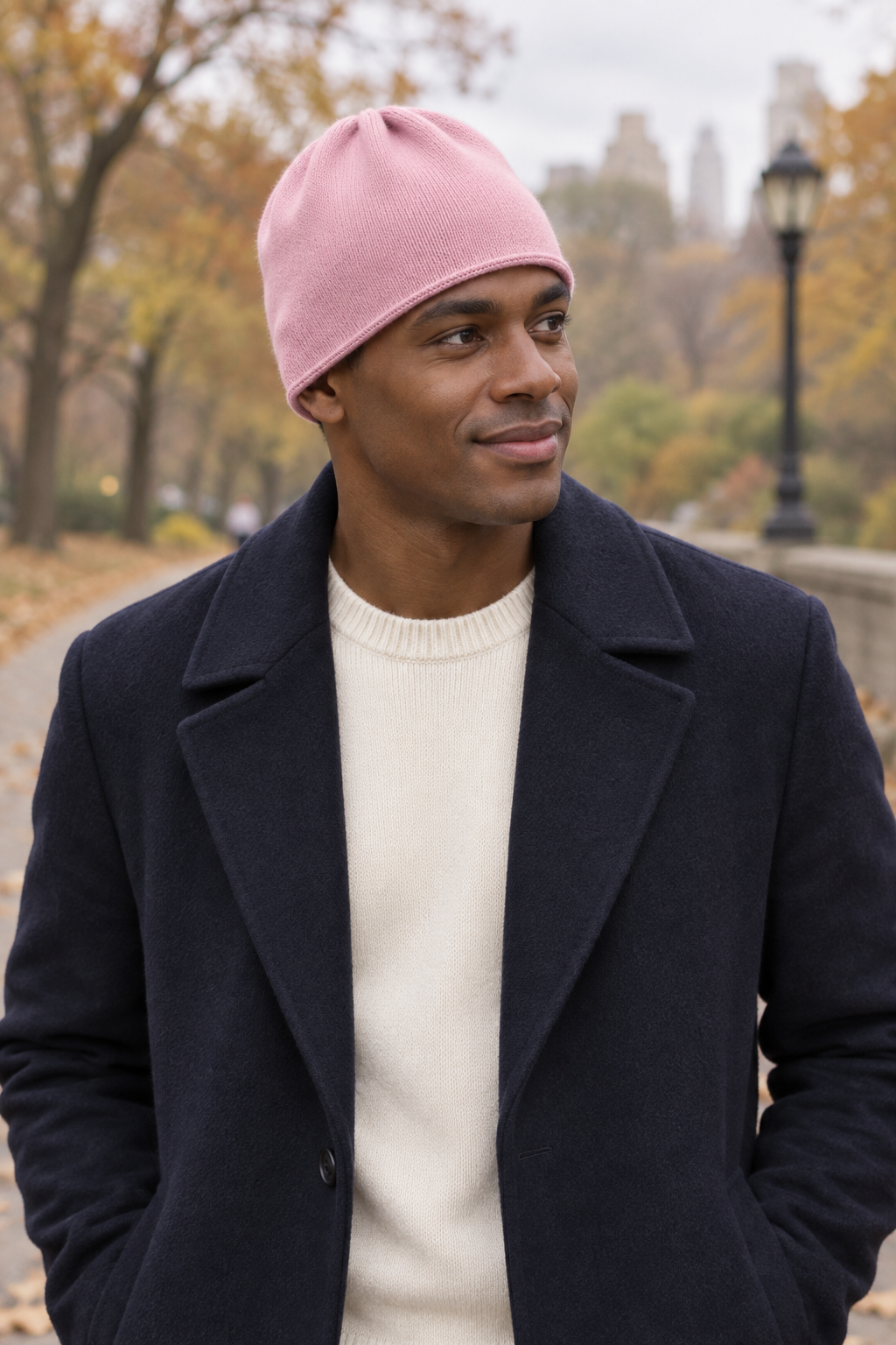 Men’s 100% Cashmere Knitted Beanie Hat