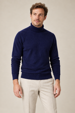 Men’s 100% Cashmere Ribbed Turtleneck Jumper