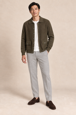 Men’s 100% Cashmere Knitted Cardigan with Turn-Down Collar