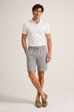 Men's Drawstring Bermuda Shorts with Elasticated Waist