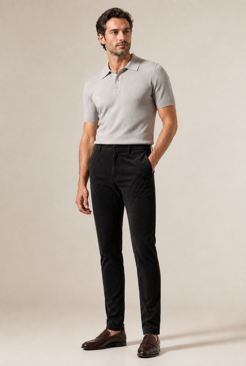 Men's Straight Leg Corduroy Trousers