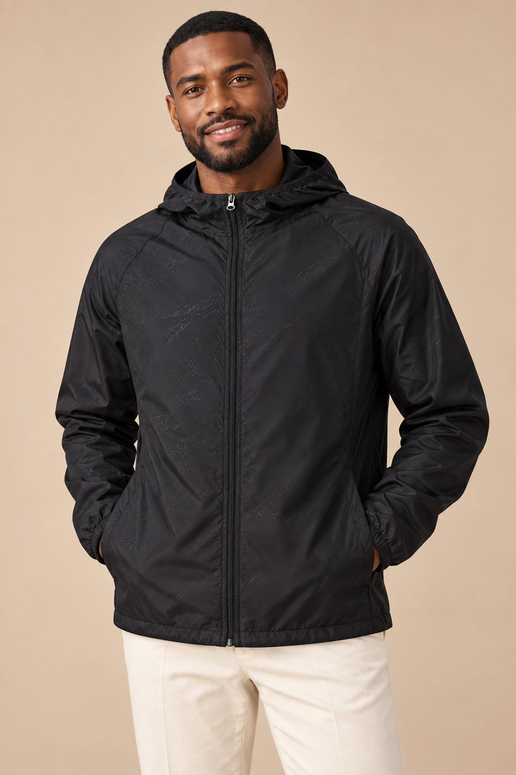 Men’s Hooded Zip-Up Hiking Jacket