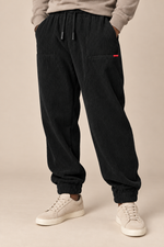 Men’s Warm Corduroy Joggers with Drawstring Waist