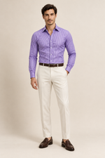 Men's Muscle Fit Long Sleeve Striped Shirt