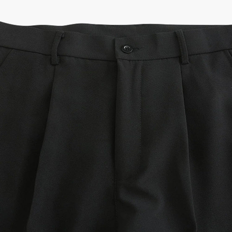 Men's Tailored Pleated Trousers with Belt Loops