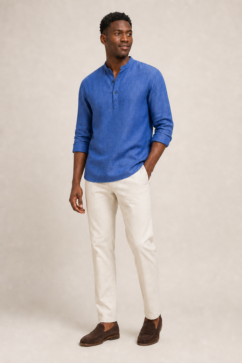 Men's Long Sleeve Henley Shirt