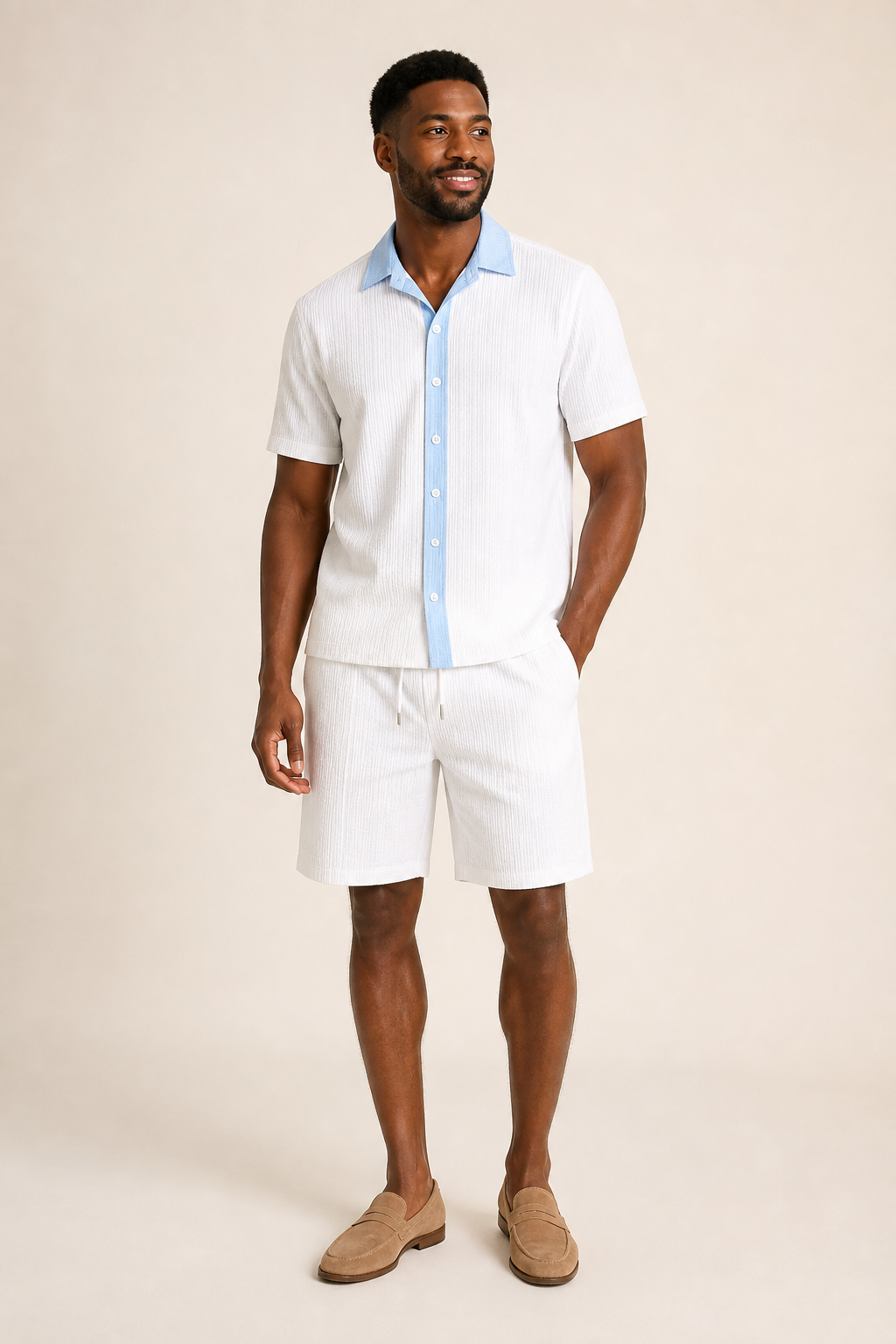 Faveron – Short-Sleeve Shirt and Shorts Set