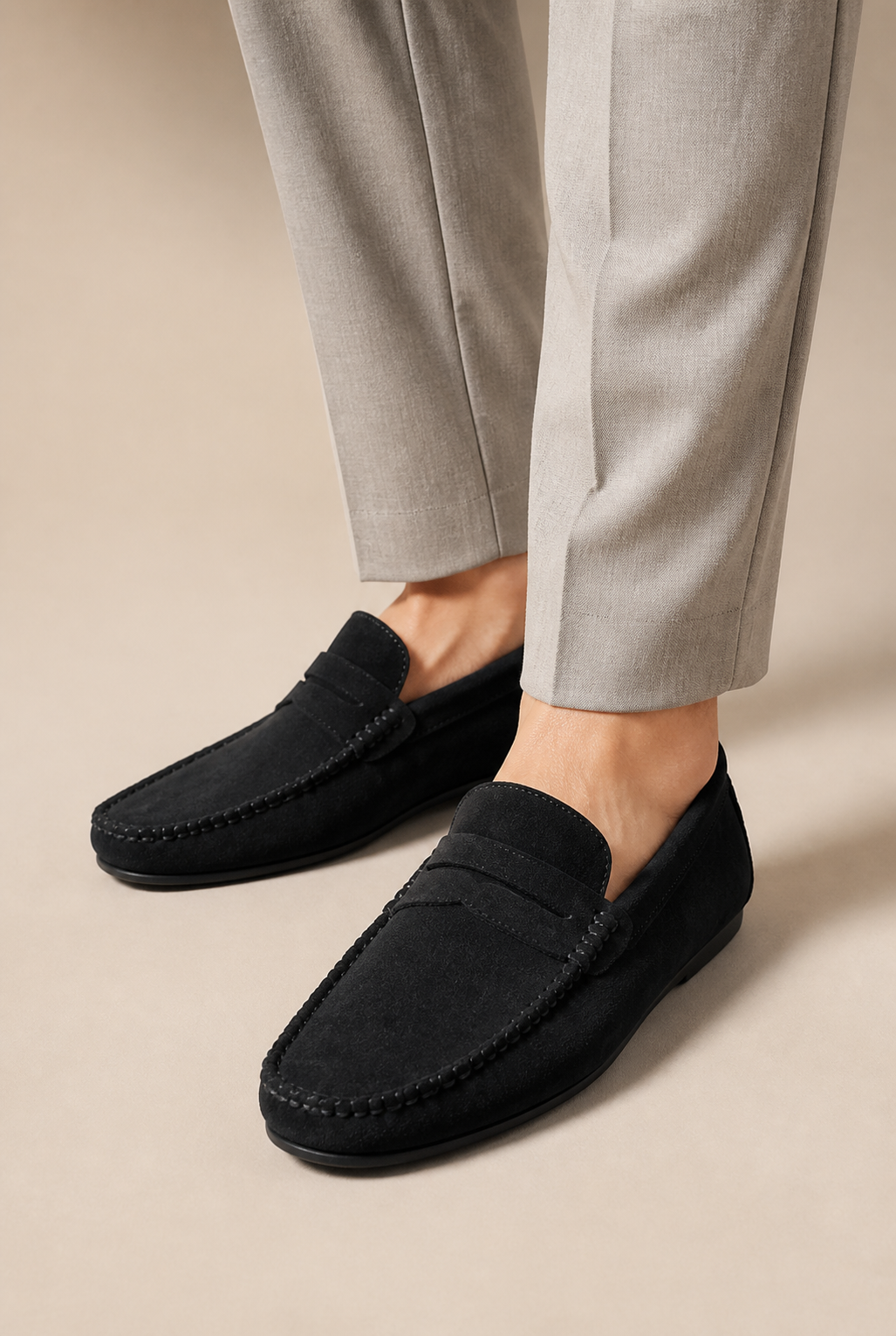 Men's Driving Loafers with Moccasin Stitching