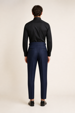 Men's Slim Fit Tailored Trousers with High Waist