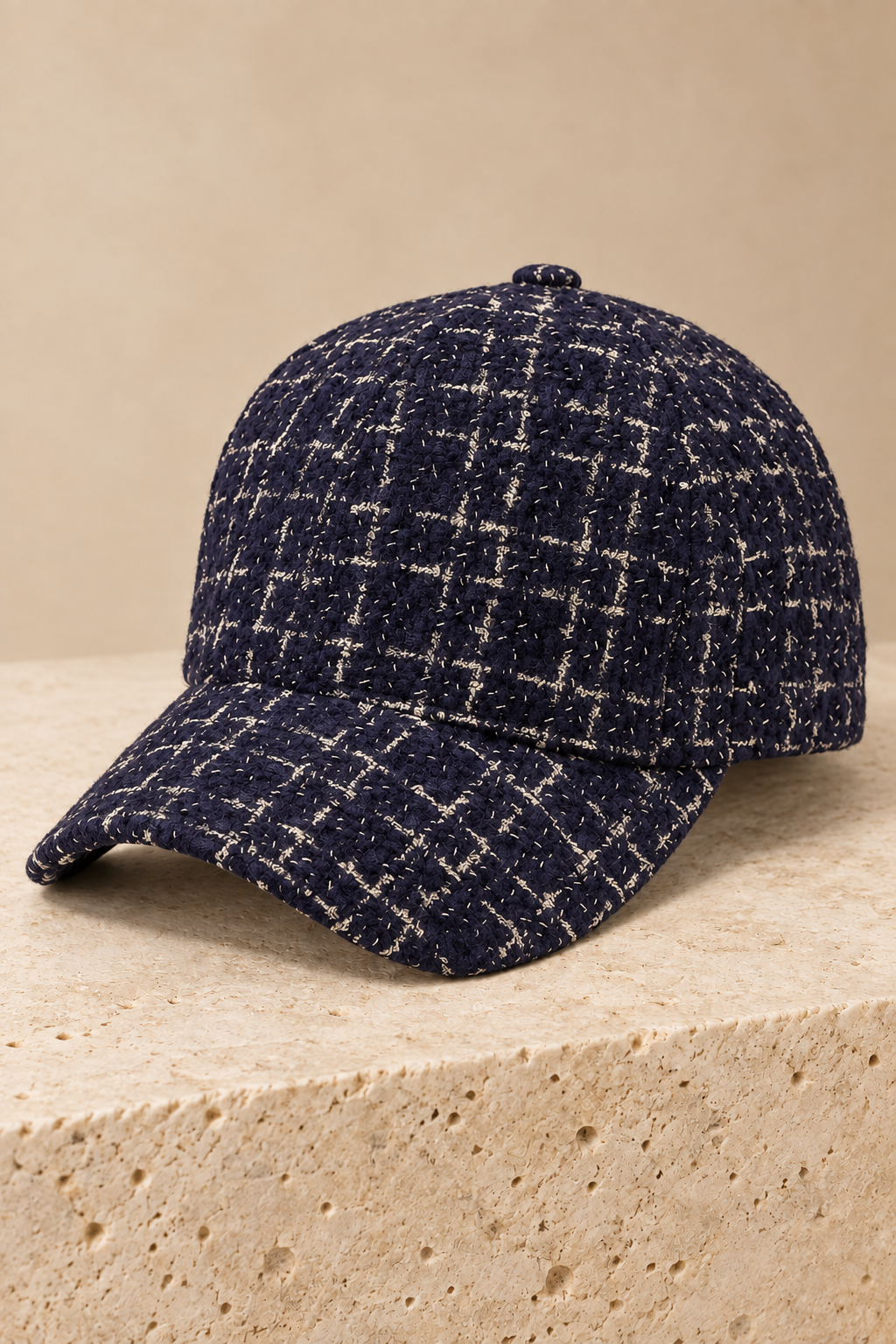 Men’s Textured Baseball Cap with Curved Brim