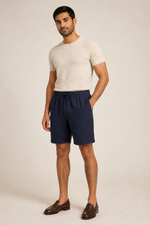 Men's Drawstring Bermuda Shorts with Elasticated Waist