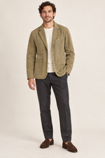 Men's Single-Breasted Blazer with Patch Pockets