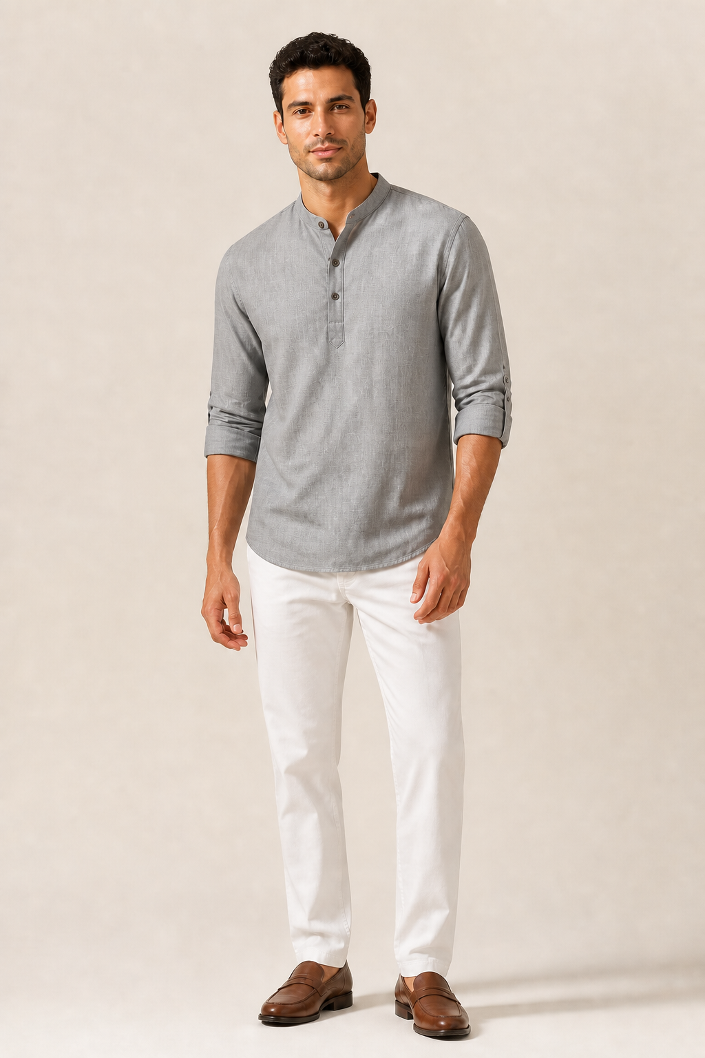 Men's Long Sleeve Henley Shirt
