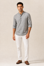 Men's Long Sleeve Henley Shirt