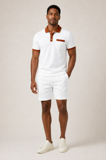 Men's Co-ord Set with Polo Shirt and Shorts