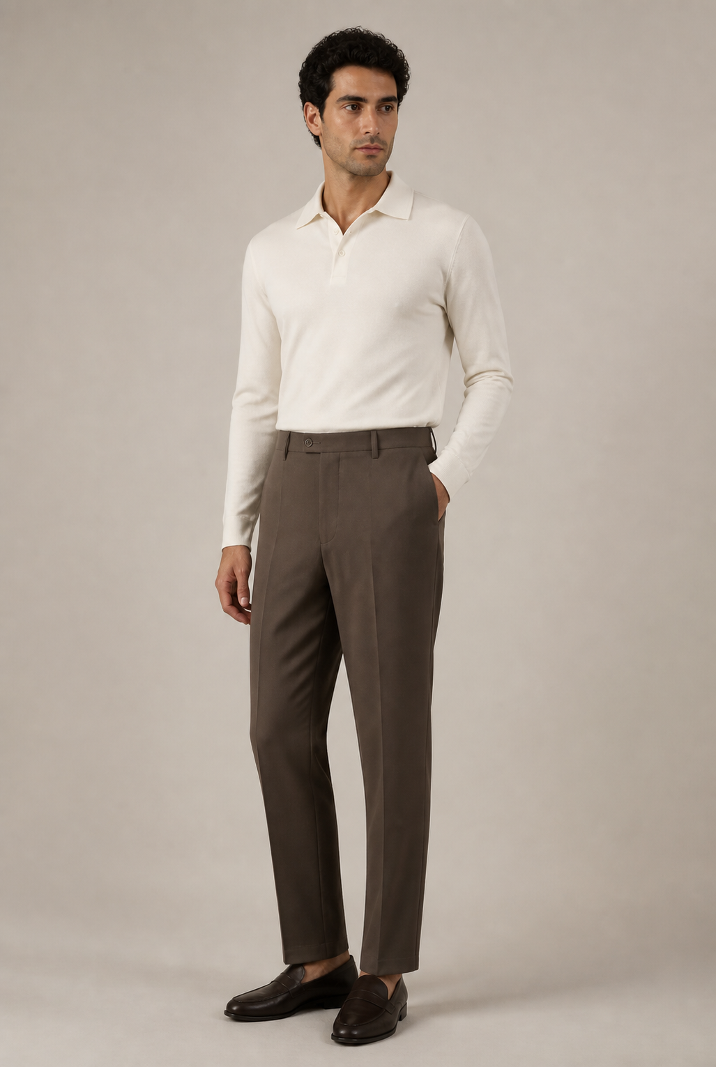 Men's Straight Leg Suit Trousers