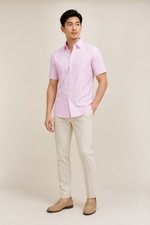 Men's Short Sleeve Button Up Shirt in Fitted Cut