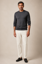 Men's Fine Knit Crew Neck Jumper in Regular Fit