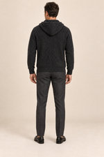 Men’s 100% Cashmere Full-Zip Knitted Hoodie