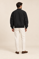 Men’s Zip-Up Bomber Jacket with Zipped Sleeve Pocket