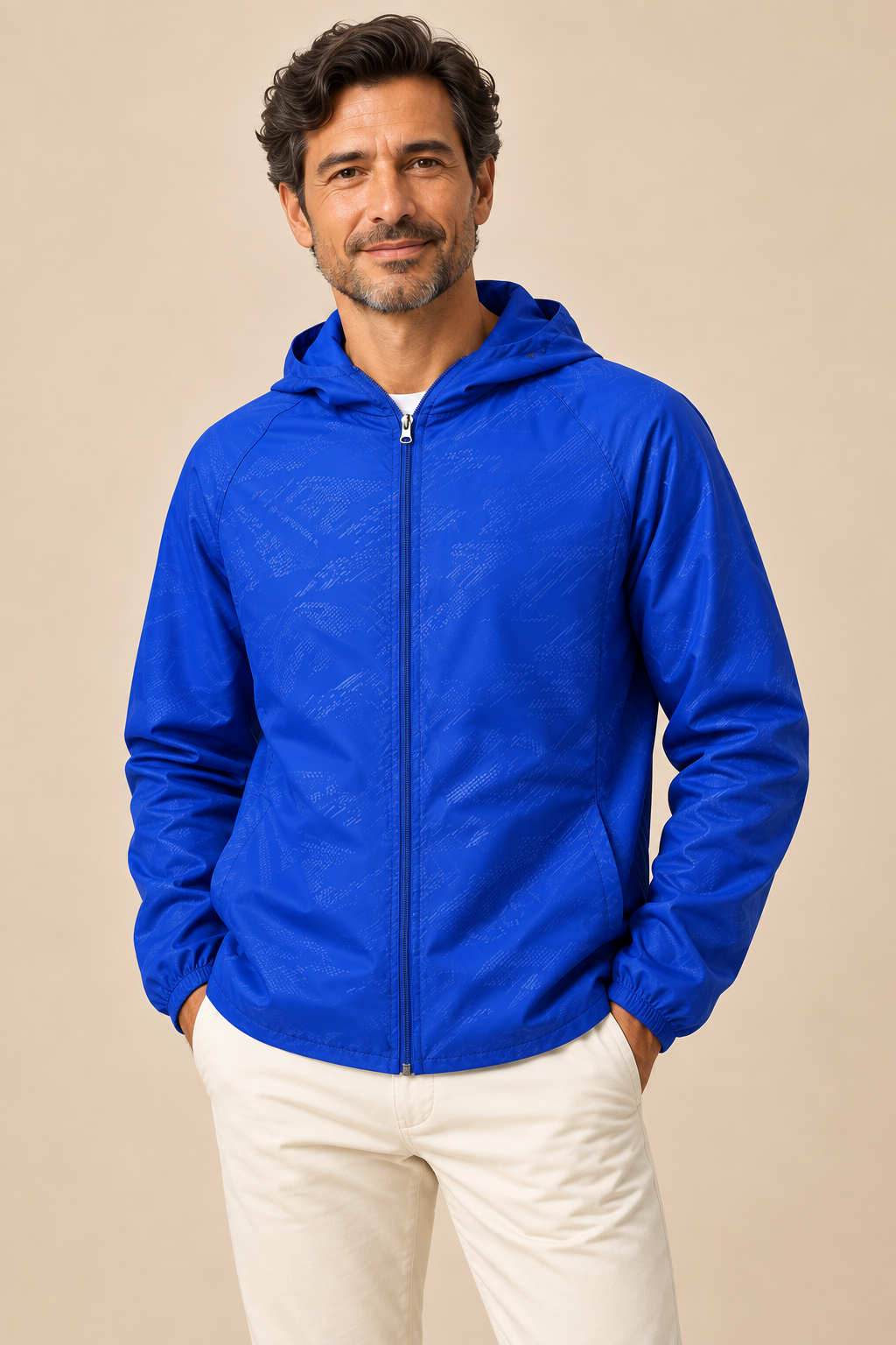 Men’s Hooded Zip-Up Hiking Jacket