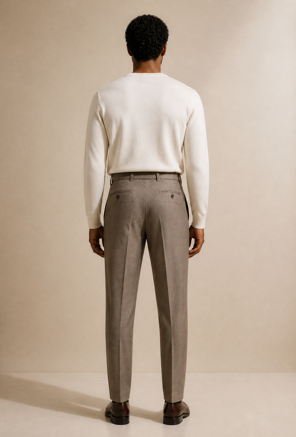Men's Pleated Trousers with Side Adjusters