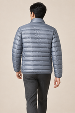 Men’s Lightweight Down Puffer Jacket with Stand Collar