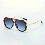 Men's Aviator Sunglasses with Metal Temples