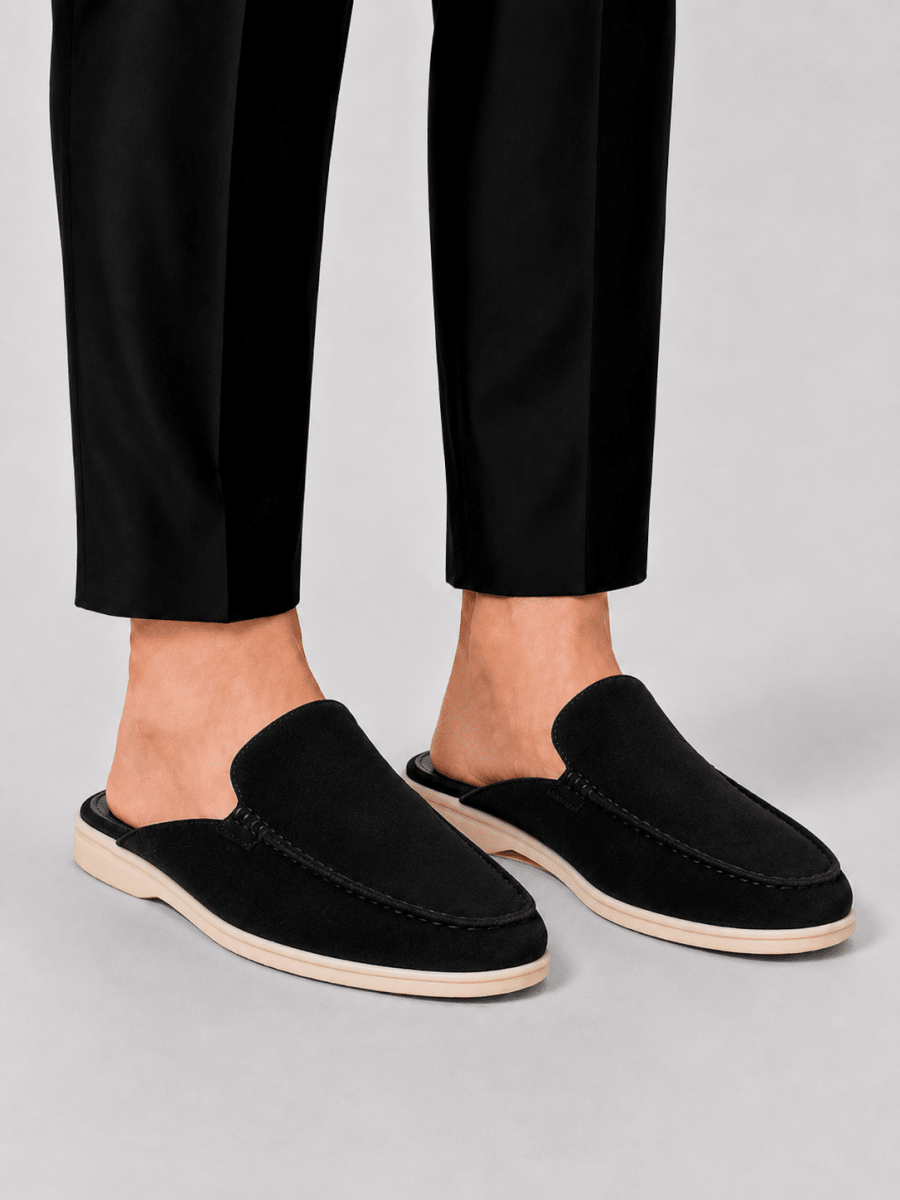 Men's Backless Loafers with Slip On Design