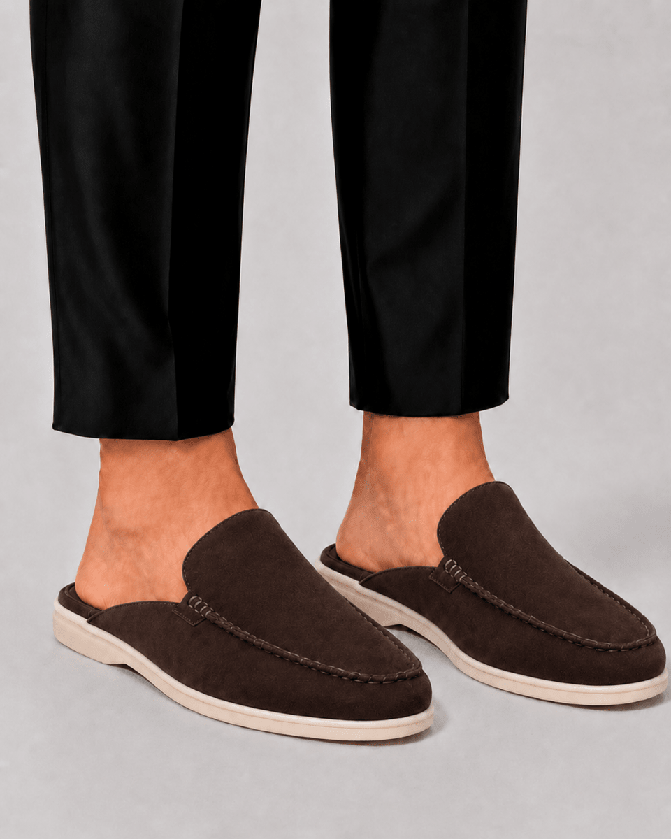 Men's Backless Loafers with Slip On Design